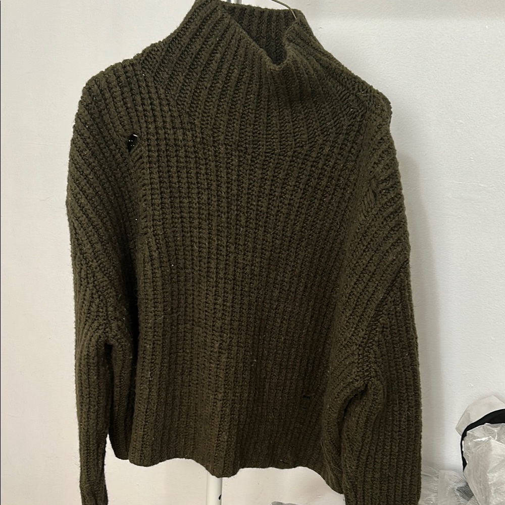 Zara Olive Green Women's Sweater